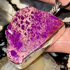 Purple Sea Sediment Pendant 1 7/8”